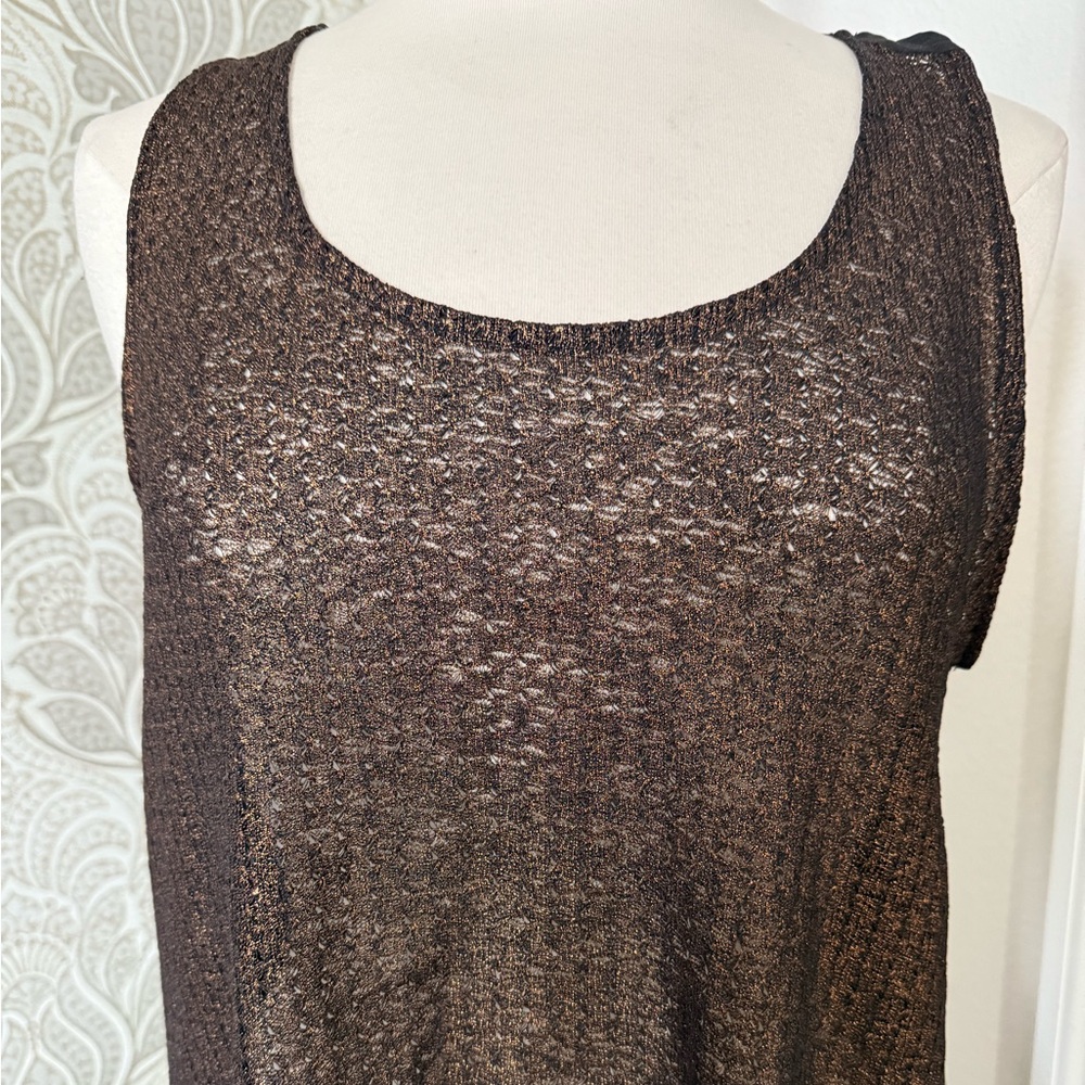 Love J Bronze and Black Sheer Tank Top - Picture 2 of 5